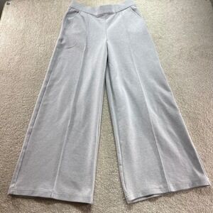 Lee Wide Leg Pants Womens XL Gray Pintuck High Rise Pull On Trousers